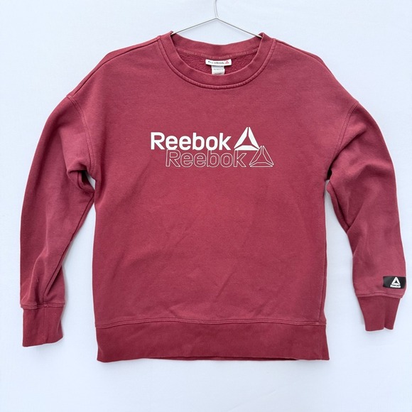 Reebok Other - Reebok Sweatshirt Men XS Size Burgundy Crew Neck Pullover Streetwear Preppy